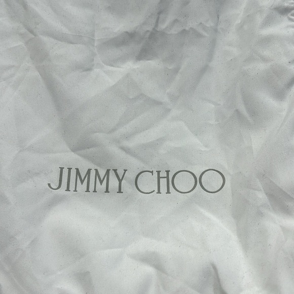 Jimmy Choo shoe dust bag white with grey drawstring - Picture 2 of 4